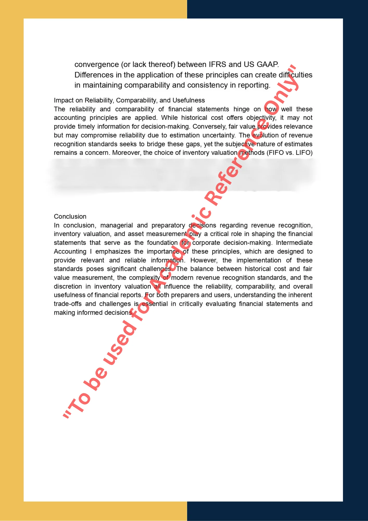 Assignment Sample Of Subject ACCT 201-Intermediate Accounting I 3